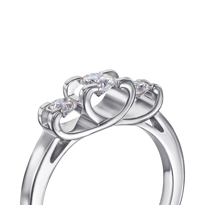 12345 Золота каблучка з діамантами. Артикул 52253/4б 12345 грн109,828 12345