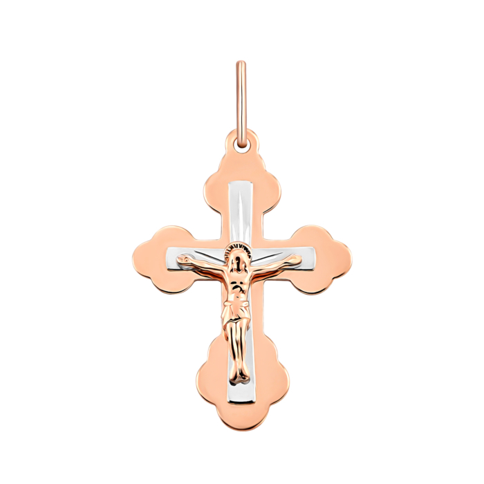 12345 Золотий хрестик. Розп'яття Христове. Артикул UG5523800 12345 грн4,247 12345