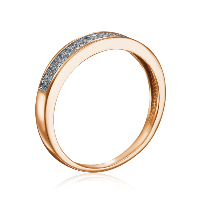 Золотое кольцо с бриллиантами. Артикул 52495/0.8S