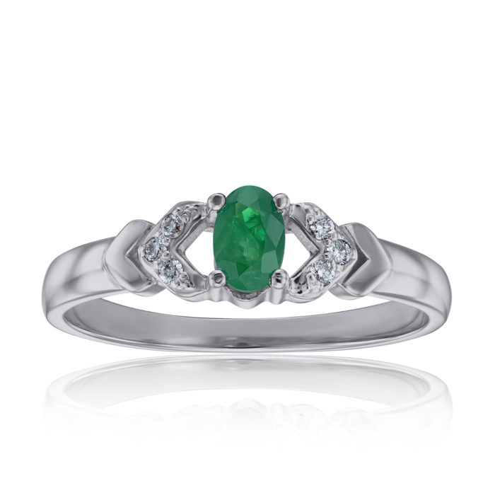 12345 Золота каблучка зі смарагдом і діамантами. Артикул 52608/1б см 12345 грн22,850 12345