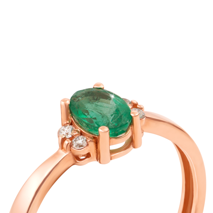 12345 Золота каблучка зі смарагдом і діамантами. Артикул 52628/1.5см 12345 грн28,747 12345