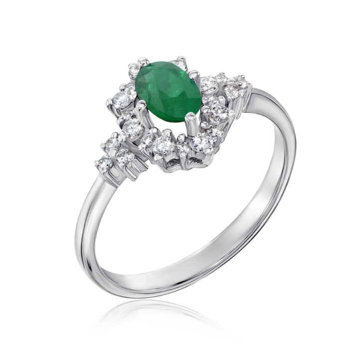 12345 Золота каблучка зі смарагдом і діамантами. Артикул 52632/1.5б см 12345 грн46,929 12345