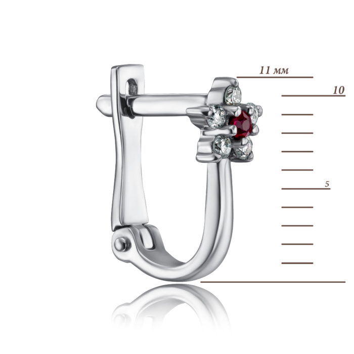 12345 Золоті сережки з рубіном та діамантами. Артикул 52769/1.25б руб 12345 грн16,953 12345