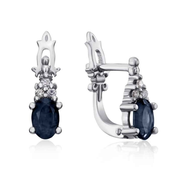 12345 Золоті сережки з діамантами і сапфіром. Артикул 52818/1.5б сап 12345 грн38,821 12345