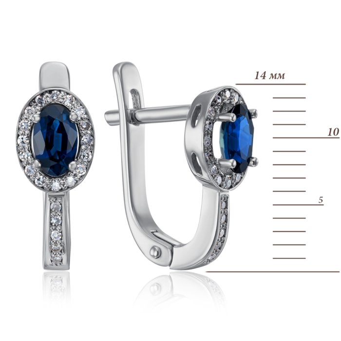 12345 Золоті сережки з сапфірами і діамантами. Артикул 52862-1/02/1/8051 12345 грн27,641 12345