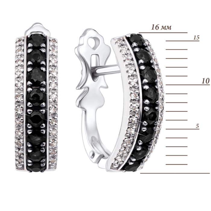 12345 Золоті сережки з діамантами. Артикул 52864/02/1/8015 (52864/0.8Sб ч) 12345 грн55,160 12345