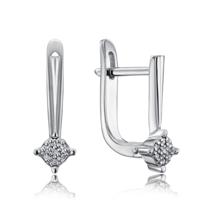 Золотые серьги с бриллиантами. Артикул 52893/02/1/8007