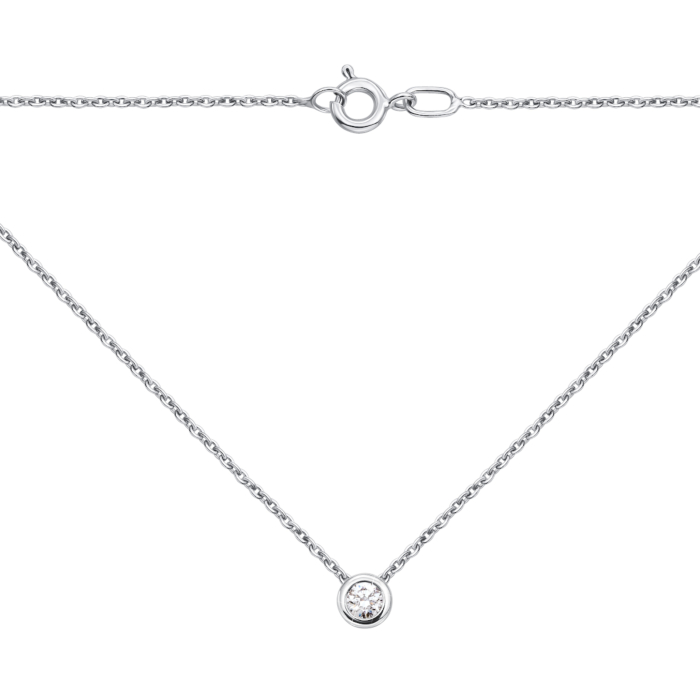 Золоте кольє з діамантом. Артикул 52963/3б