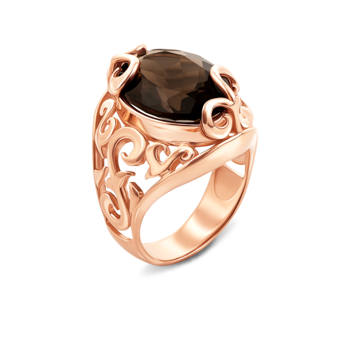 12345 Золота каблучка з раухтопазом. Артикул 530164/раух 12345 грн38,332 12345