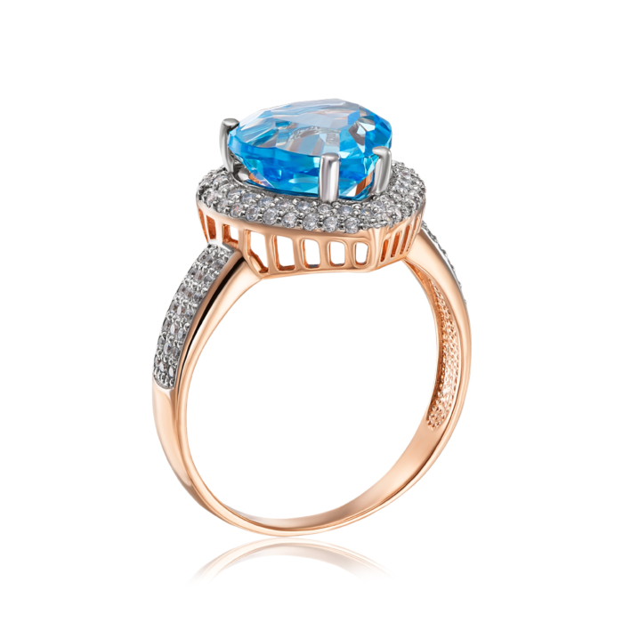 12345 Золота каблучка з топазом і фіанітами. Артикул 530189/топ с 12345 грн18,828 12345