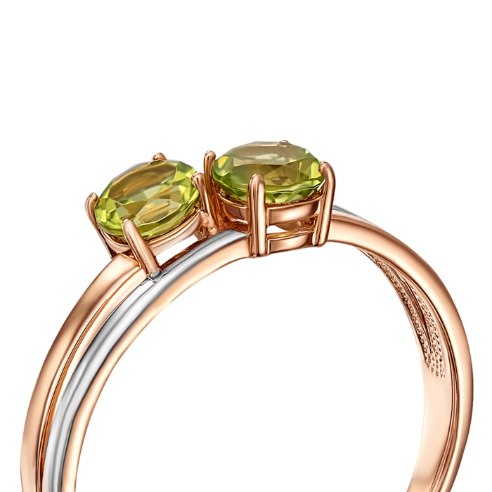 12345 Золота каблучка з хризолітом. Артикул 530250/01/1/6276 12345 грн14,073 12345