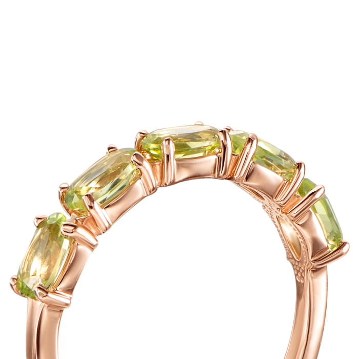 12345 Золота каблучка з хризолітом. Артикул 530258/01/0/5899 12345 грн6,963 12345