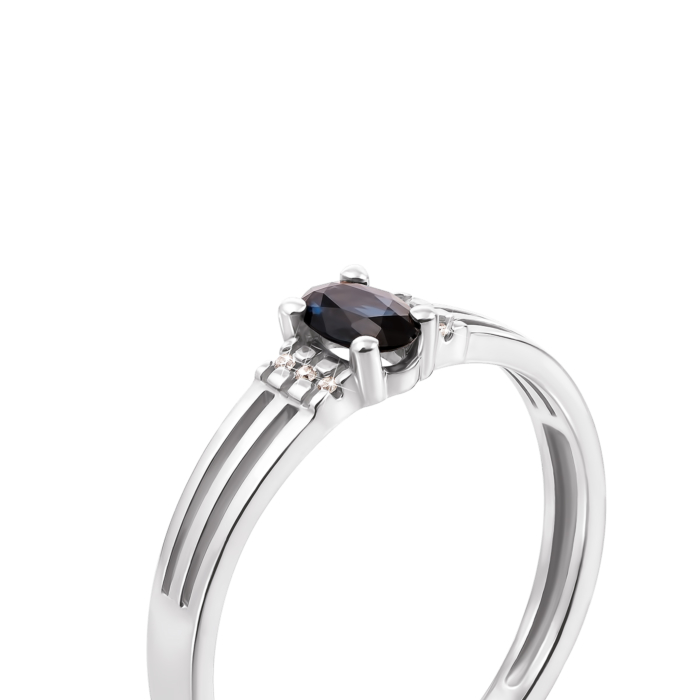 12345 Золота каблучка з сапфіром і діамантами. Артикул 53037/0.8S б сап 12345 грн14,251 12345