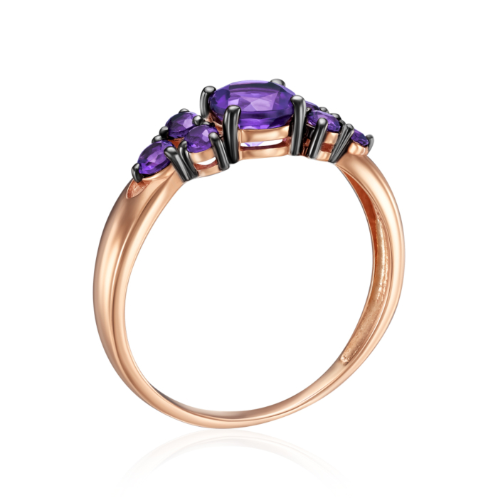 12345 Золота каблучка з аметистом. Артикул 530392/01/1/7235 12345 грн7,445 12345