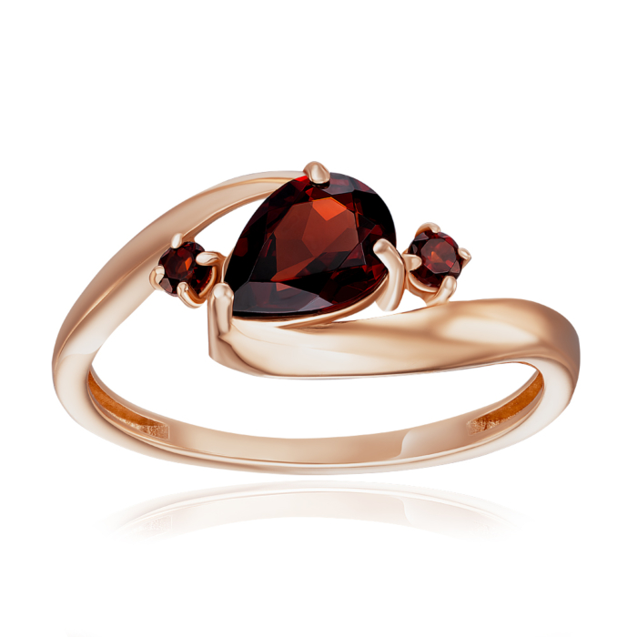 12345 Золота каблучка з гранатом. Артикул 530407/01/0/7695 12345 грн7,733 12345