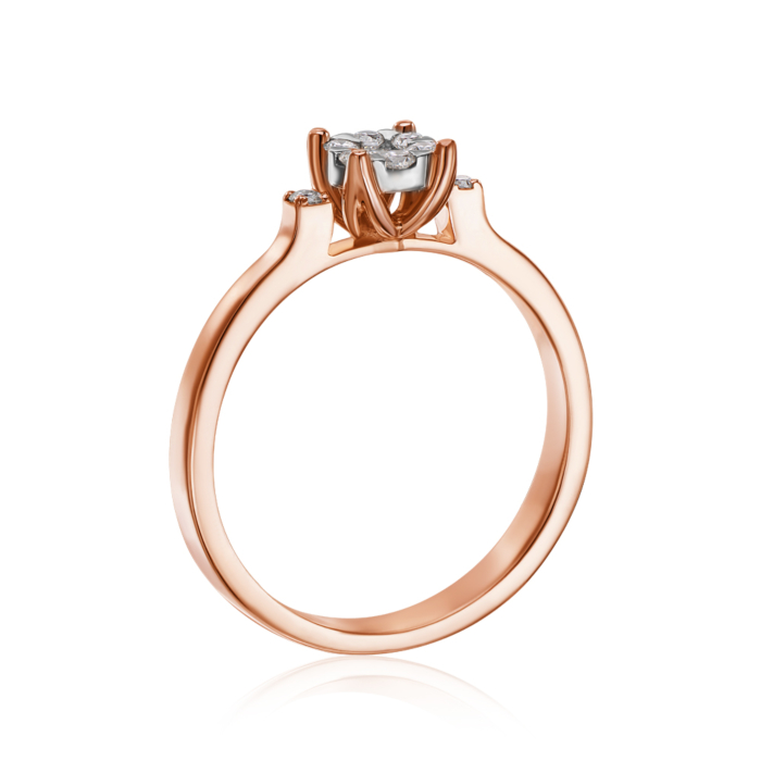 Золотое кольцо с бриллиантами. Артикул 53141/2.5