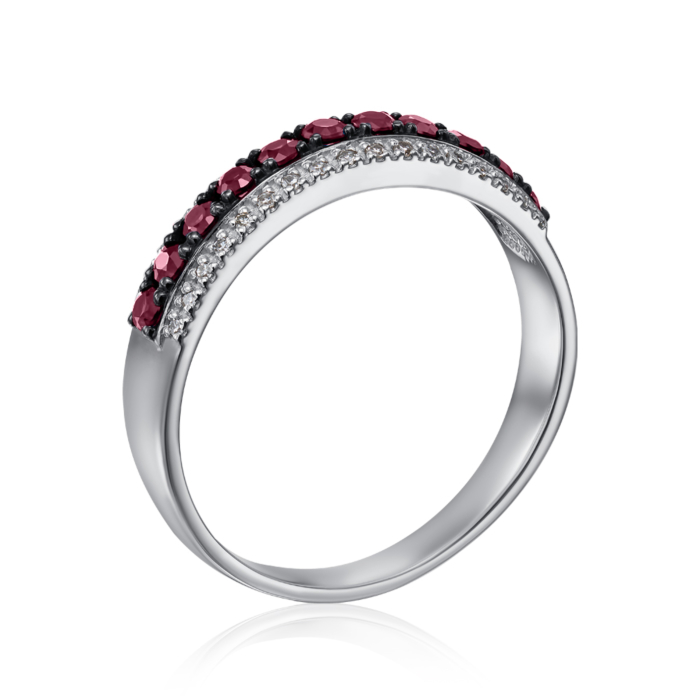 12345 Золота каблучка з діамантами і рубінами. Артикул 53194/02/1/8141 12345 грн32,801 12345