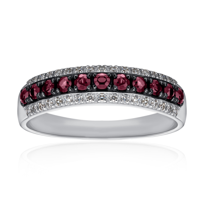 12345 Золота каблучка з діамантами і рубінами. Артикул 53194/02/1/8141 12345 грн32,801 12345