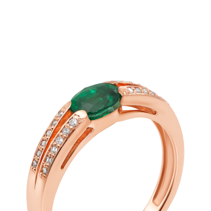 12345 Золота каблучка зі смарагдом і діамантами. Артикул 53212/0.8S см 12345 грн29,484 12345