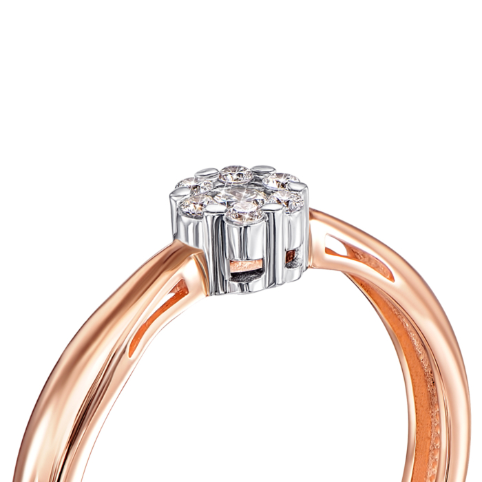 12345 Золота каблучка з діамантами. Артикул 53474/14/1/8095 12345 грн27,518 12345