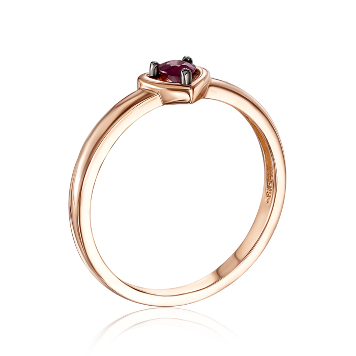 12345 Золота каблучка «Серце» з рубіном. Артикул 53483/01/1/8009 12345 грн14,619 12345