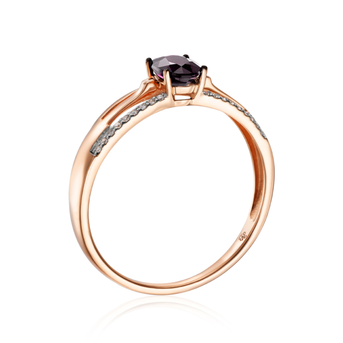 12345 Золота каблучка з рубіном та діамантами. Артикул 53607/01/1/10602 12345 грн13,759 12345