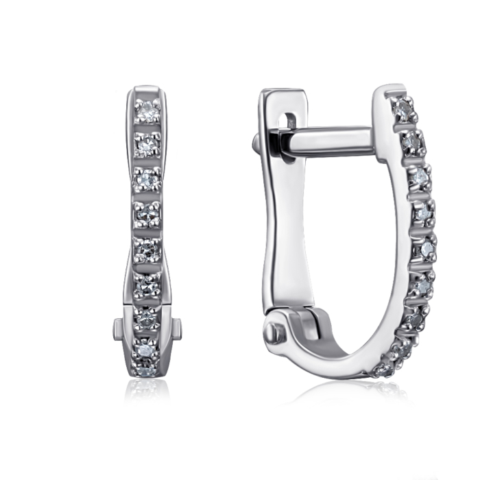 Золотые серьги с бриллиантами. Артикул 53720/02/1/8007