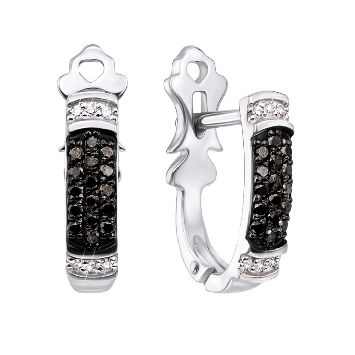 12345 Золоті сережки з діамантами. Артикул 53721/02/1/8059 (53721/0.8Sб ч) 12345 грн26,290 12345