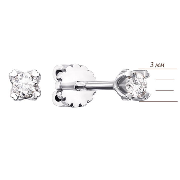 12345 Золоті пусети з діамантами. Артикул 53732/02/1/8011 (53732/2.5б) 12345 грн23,464 12345