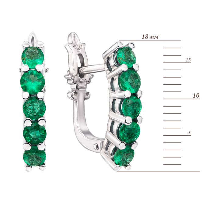 12345 Золоті сережки зі смарагдами. Артикул 53738/б см 12345 грн61,302 12345