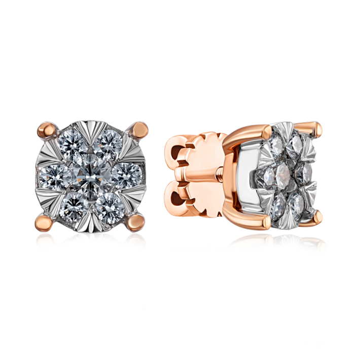 12345 Золоті пусети з діамантами. Артикул 53784/14/1/8091 12345 грн99,631 12345