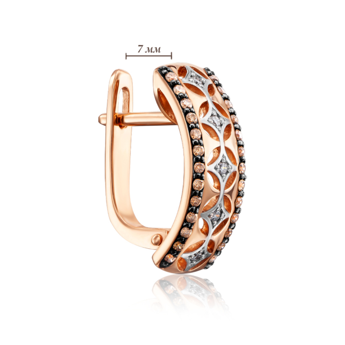 12345 Золоті сережки з діамантами. Артикул 53806/01/1/8325 12345 грн42,875 12345