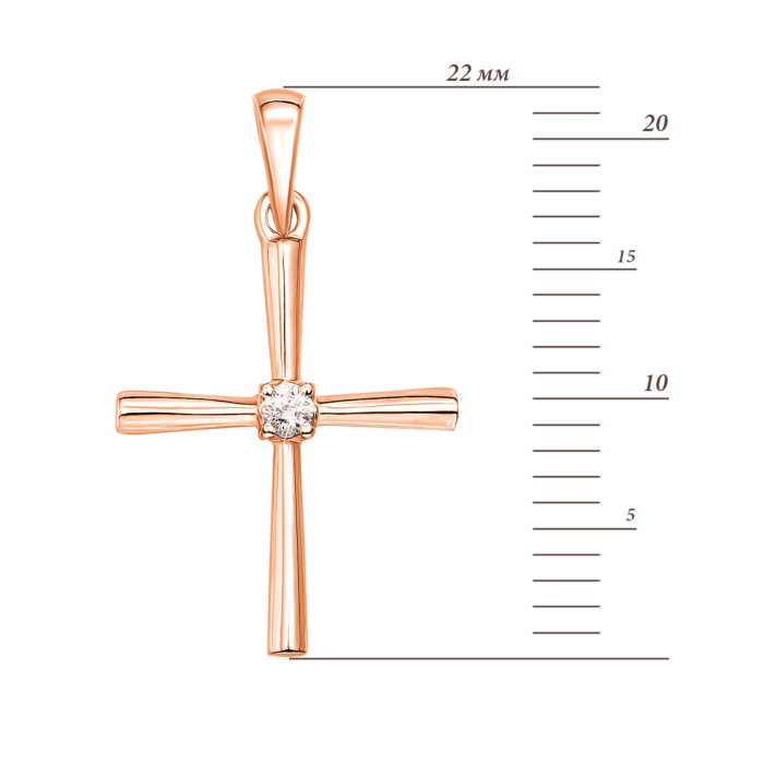 12345 Золотий хрестик з діамантом. Артикул 53967/2 12345 грн8,491 12345