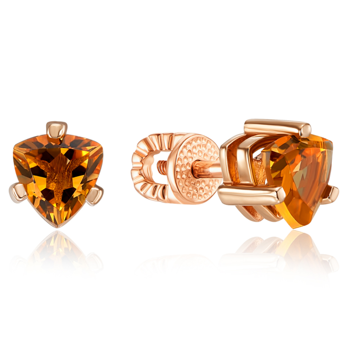 12345 Золоті пусети з цитрином. Артикул 540011/01/0/5499 12345 грн7,493 12345