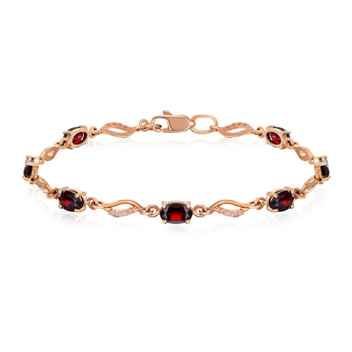 12345 Золотий браслет з гранатами і фіанітами. Артикул 7099/01/0/5027 12345 грн24,833.00 12345