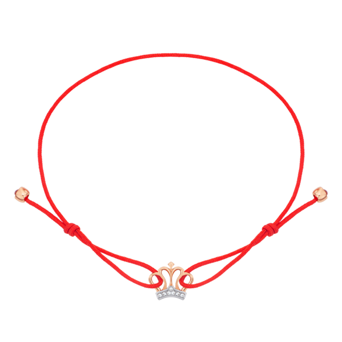 12345 Браслет з текстилю «Корона» з золотою вставкою. Артикул 7148-1/01/1/42 12345 грн4,755 12345