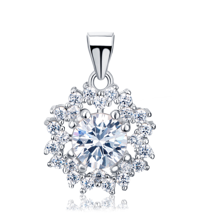 12345 Срібна підвіска з фіанітами. Артикул 7P19031-P/12/1 12345 грн1,641 12345