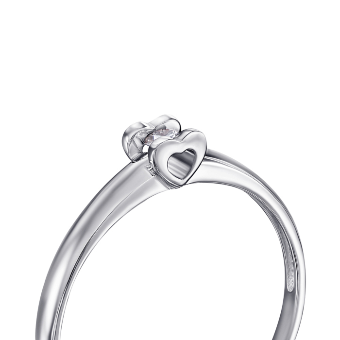 12345 Золота каблучка «Серце» з діамантом. Артикул 800006/02/1/8556 12345 грн14,373 12345