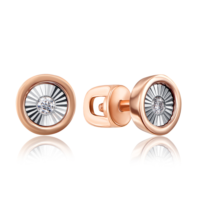 12345 Золоті пусети з діамантами. Артикул 807004/14/3/8566 12345 грн11,425 12345