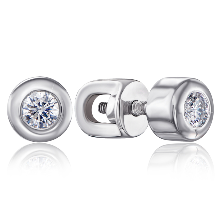 12345 Золоті пусети з діамантами. Артикул 807007/02/1/8563 12345 грн15,233 12345