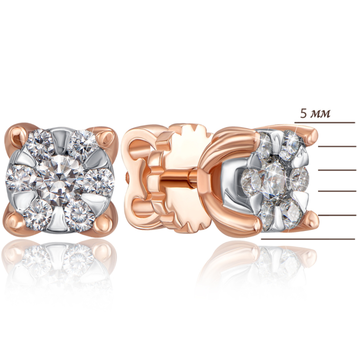 12345 Золоті пусети з діамантами. Артикул 807016/14/1/8578 12345 грн45,455 12345