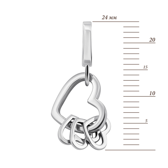 12345 Срібна намистина шарм Серце. Артикул UG5930П.Rh 12345 грн1,362 12345