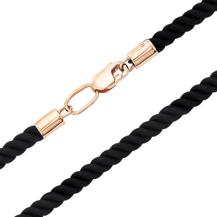 Ювелирный шнурок с золотыми вставками. Артикул 06234-1/01/0