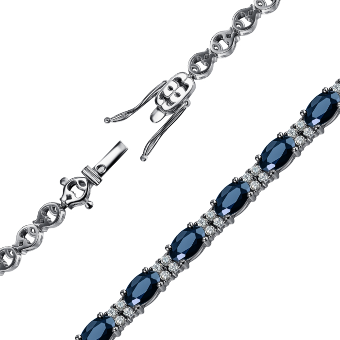 12345 Золотий браслет з діамантами та сапфірами. Артикул 560063/02/1/8086 12345 грн132,309 12345