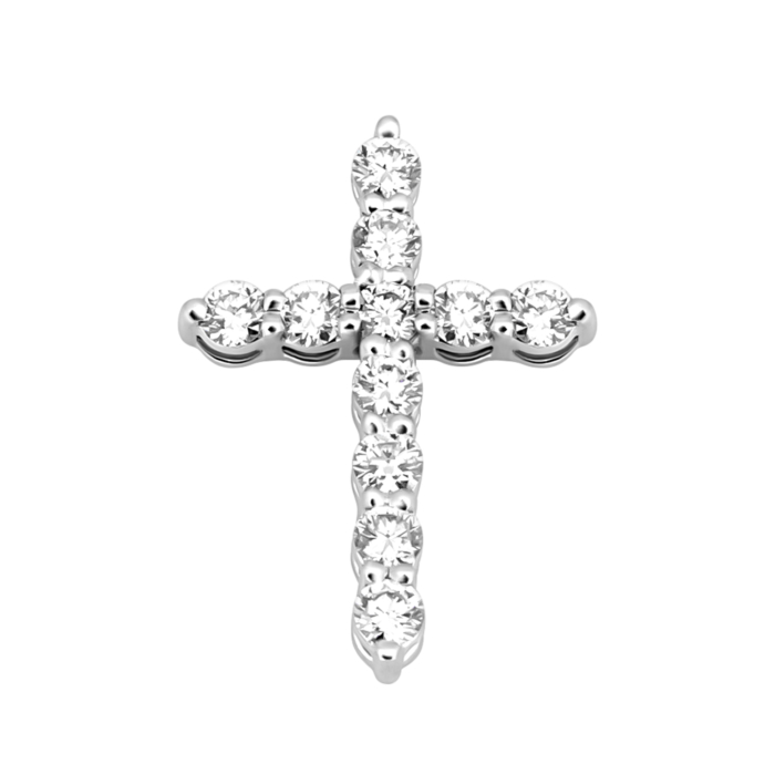 Золотой крестик c бриллиантами. Артикул UG5B406Б