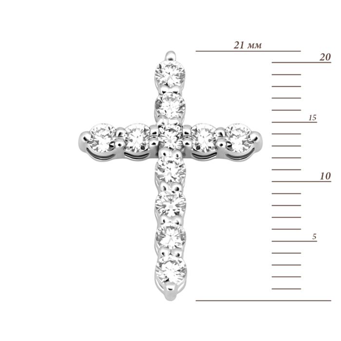 Золотой крестик c бриллиантами. Артикул UG5B406Б