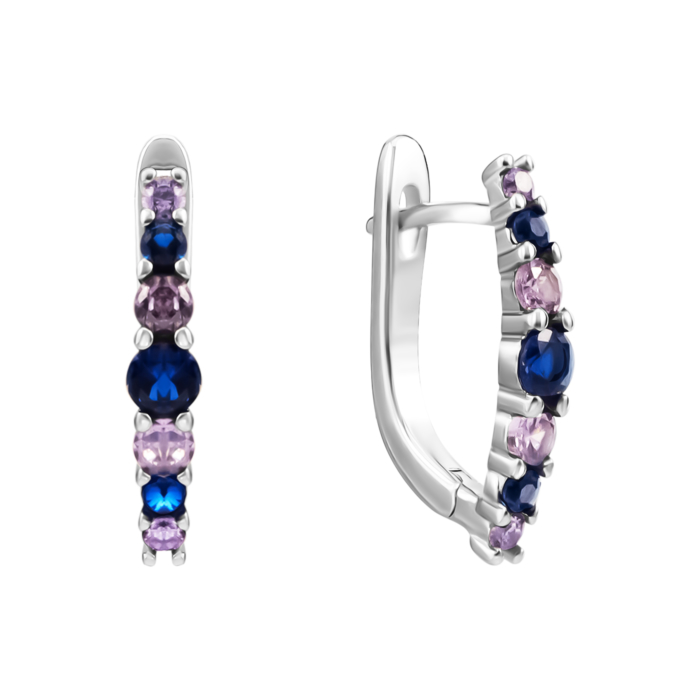 12345 Срібні сережки з фіанітами. Артикул UG5SZDE15070 12345 грн1,319 12345