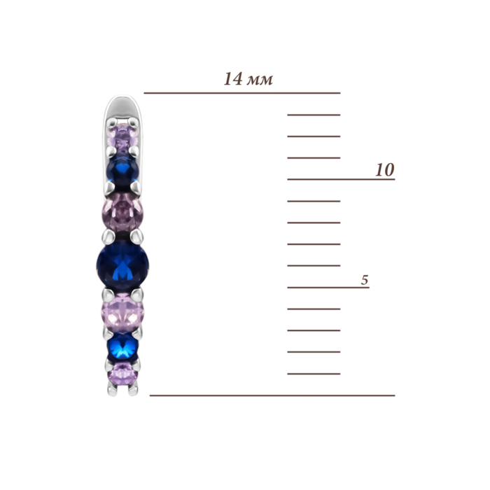 12345 Срібні сережки з фіанітами. Артикул UG5SZDE15070 12345 грн1,319 12345