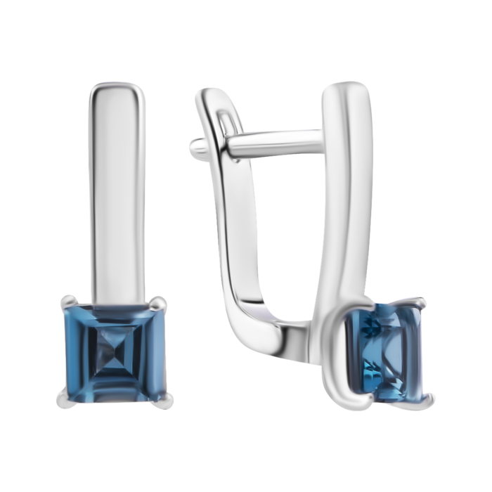 12345 Срібні сережки з топазом. Артикул UG5SZDE15626 12345 грн1,273 12345