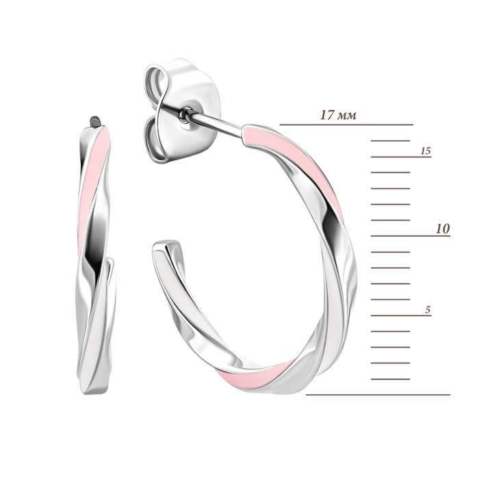 12345 Срібні сережки з емаллю. Артикул UG5AE00669 12345 грн1,208 12345